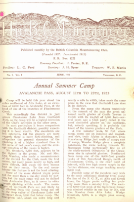 The B.C. Mountaineer 1923 June cover